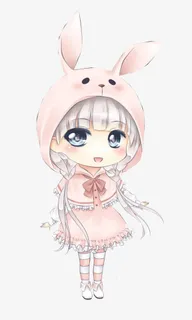 穿兔衣裳的小女孩免抠