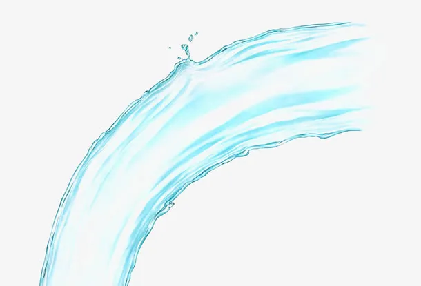 蓝色水流免抠