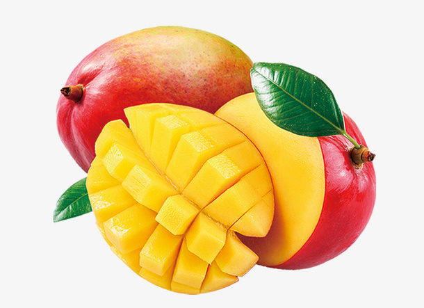 黄色的芒果果实免抠