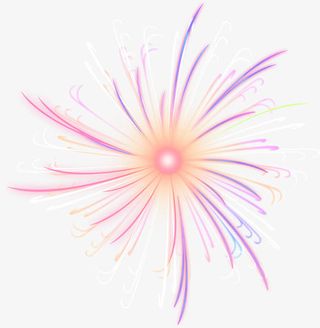 璀璨烟花情人节素材免抠