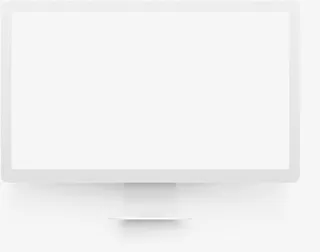 白色卡通电脑屏幕背景