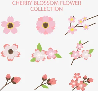 可爱粉色樱花免抠