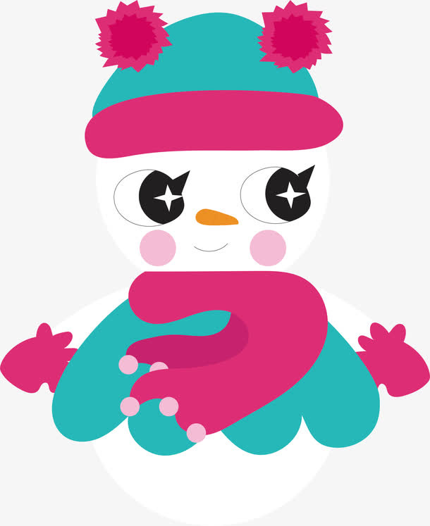 漂亮雪人免抠