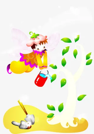 种树的小孩免抠