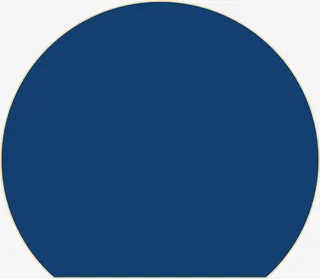 蓝色古典圆金边免抠