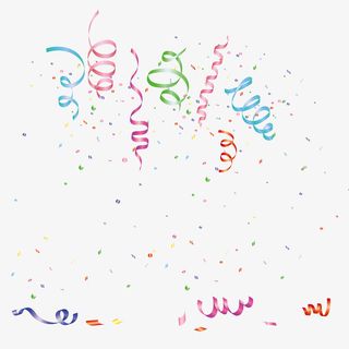 节日庆祝派对礼花丝带碎片免抠