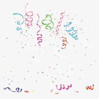 节日庆祝派对礼花丝带碎片免抠