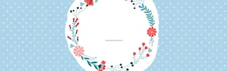 蓝色点点 花环背景高清
