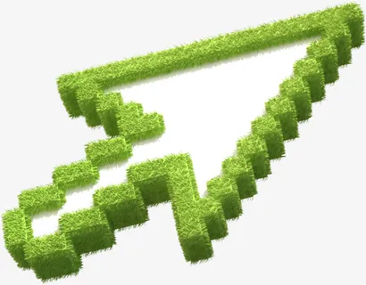 绿色边框鼠标免抠