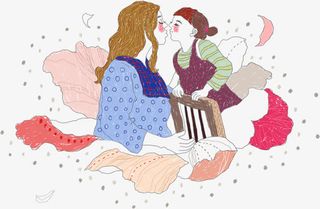 温馨和谐有爱母女免抠