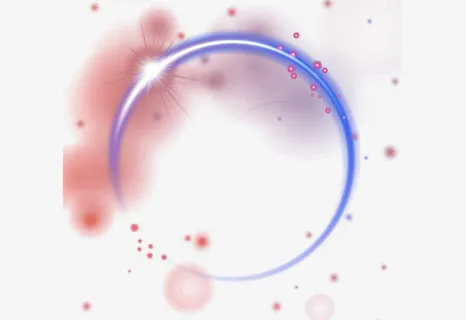 梦幻发光紫色圆环素材免抠