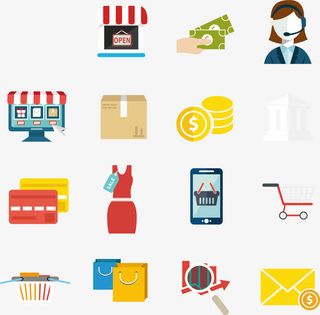 扁平商务图标合集免抠