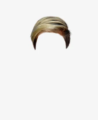 个性金色短发发型素材免抠图片免抠