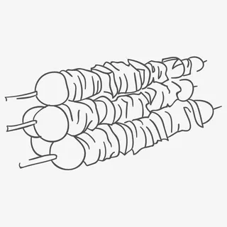 手绘烤串免抠