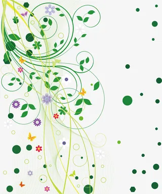 绿色 树叶 环保 春天免抠