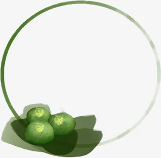 清明青团边框免抠