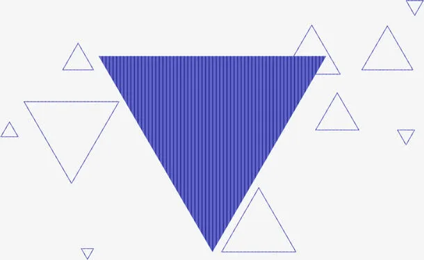 蓝色三角形免抠