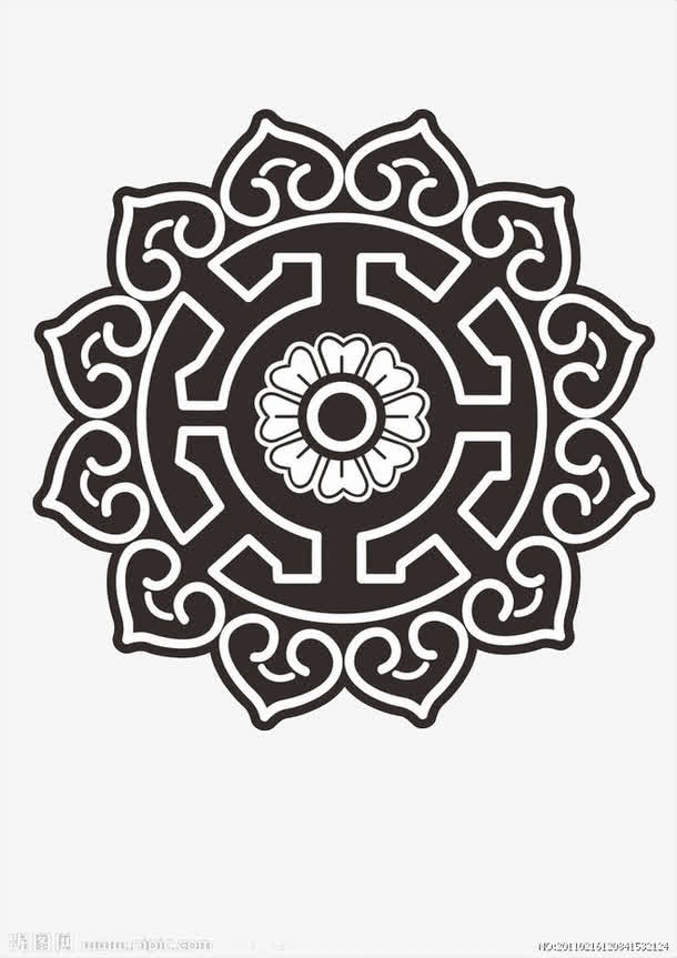 蒙古经典花纹免抠