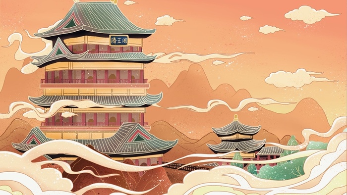 国潮建筑素材高清