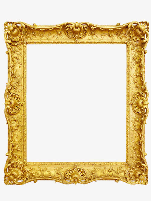 金色欧式高档奢华边框免抠