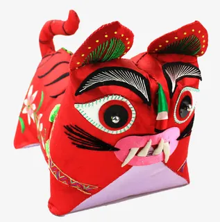 刺绣老虎摆件免抠