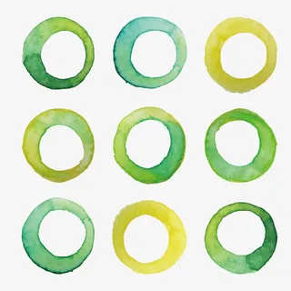 漂亮的水彩绘画设计矢量素材免抠