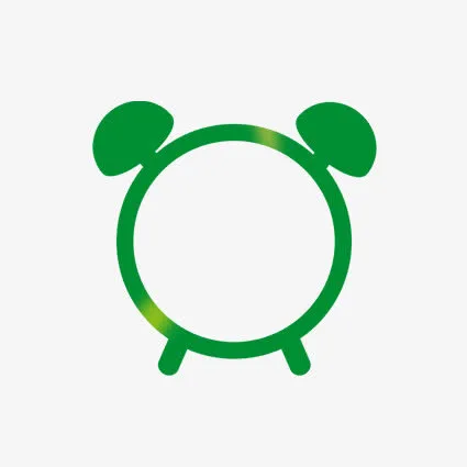 绿色闹钟边框免抠