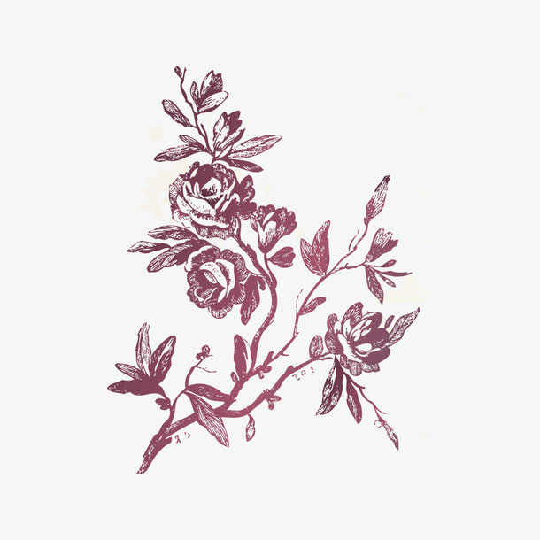 复古花纹免抠