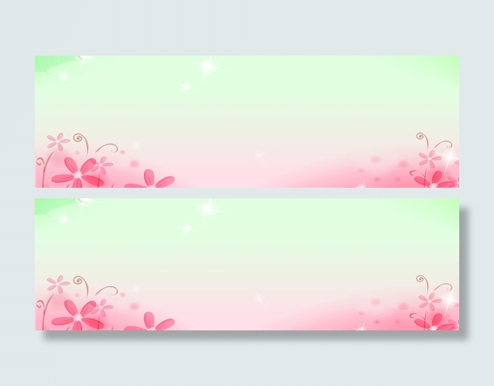 边饰花朵蝴蝶四周边框粉色免抠