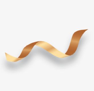 情人节金色装饰丝带免抠