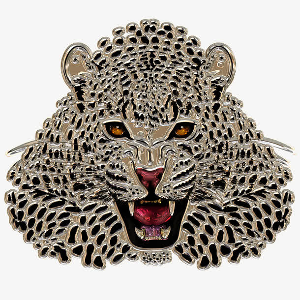 镶钻豹子图免抠