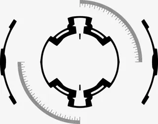 水墨卷轴素材水墨按钮素材 几何免抠