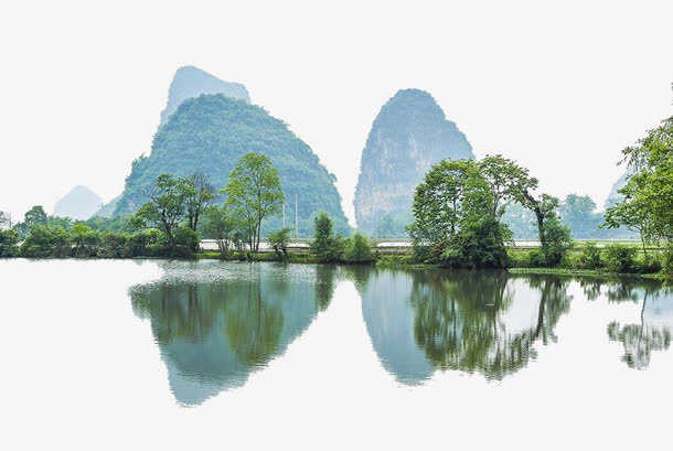 中国风山水美景免抠