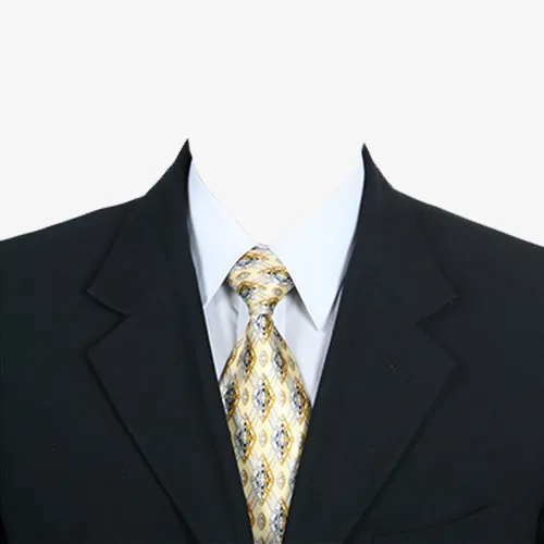 彩色精致装饰西服设计图免抠