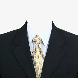 彩色精致装饰西服设计图免抠