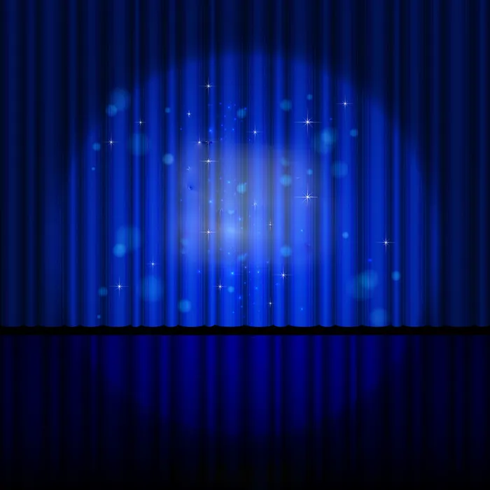 蓝色魔术表演舞台高清