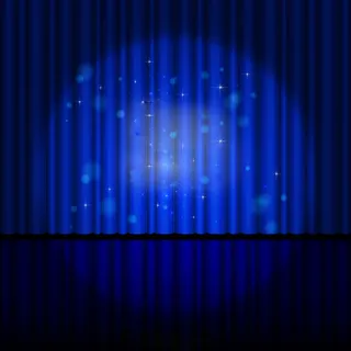 蓝色魔术表演舞台高清