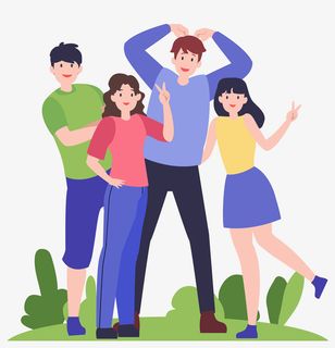 五四青年节人物插画免抠