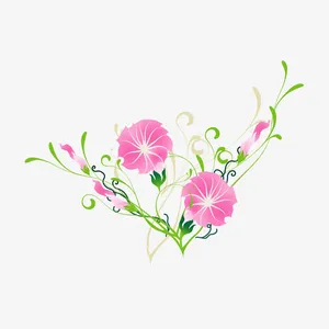 牵牛花唯美图案元素免抠