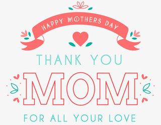 清新母亲节贺卡矢量素材免抠