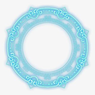 青色印花图案免抠