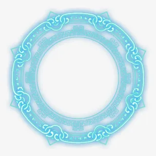 青色印花图案免抠