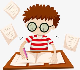 高空努力学习男孩免抠