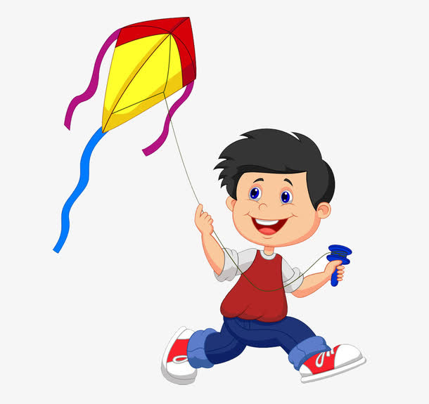 小人放风筝素材免抠免抠