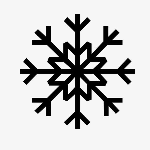 黑色雪花图案免抠