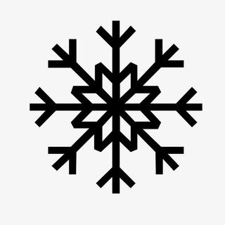 黑色雪花图案免抠