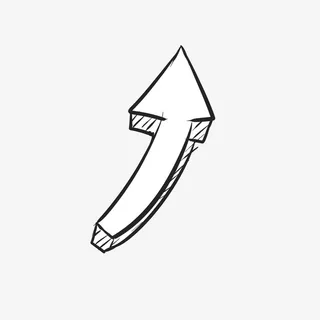 手绘白色箭头免抠