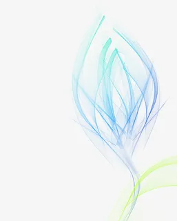 手绘蓝色唯美梦幻花朵植物免抠