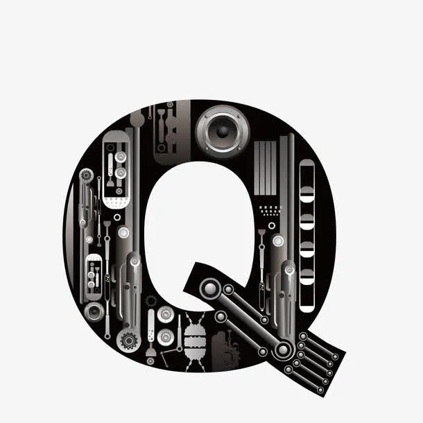 机械创意字母Q免抠
