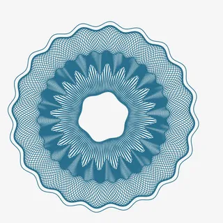 圆形防伪团花免抠